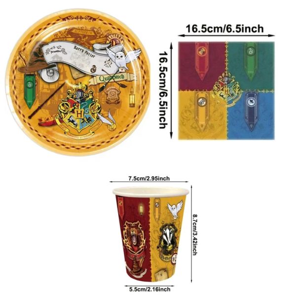 Harry Potter Themed Disposable Tableware Set