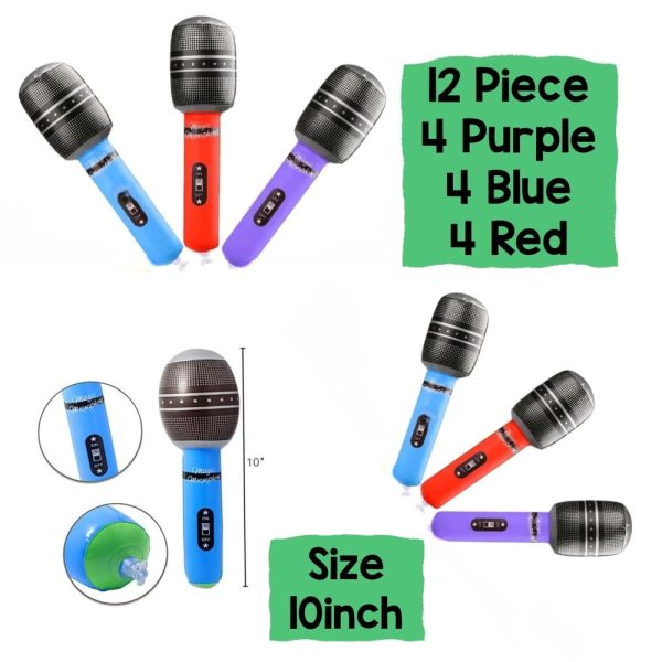 Inflatable Microphones 12 Piece