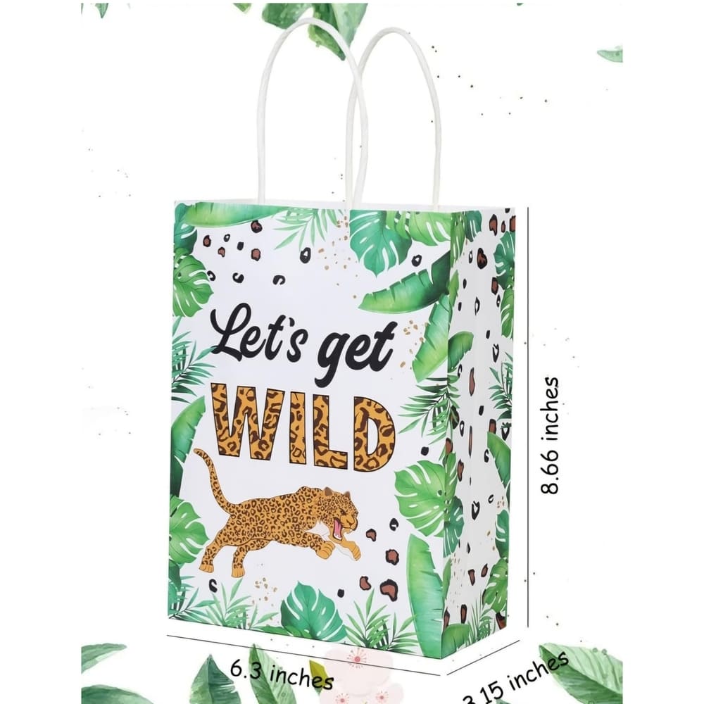 Leopard Party Favor Bags-6 Piece 2 Lets Get Wild Party Favor Bags