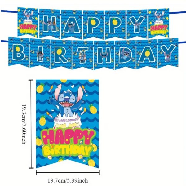 Lilo And Stitch Happy Birthday Banner
