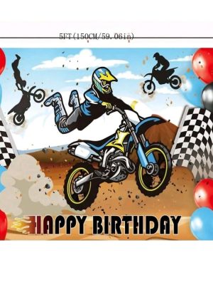 Motorcross Happy Birthday Banner