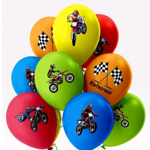 Motorcross Latex Balloons