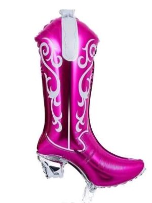 Pink Cowgirl Boot Foil Balloon Last Rodeo Bridal Shower Disco Party Balloons