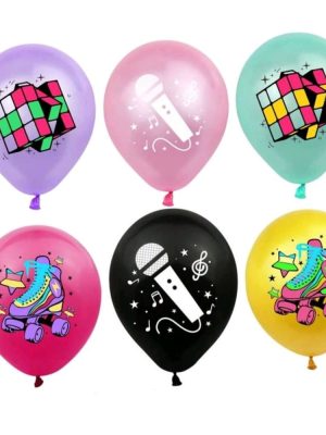 Retro Disco Themed Latex Balloons