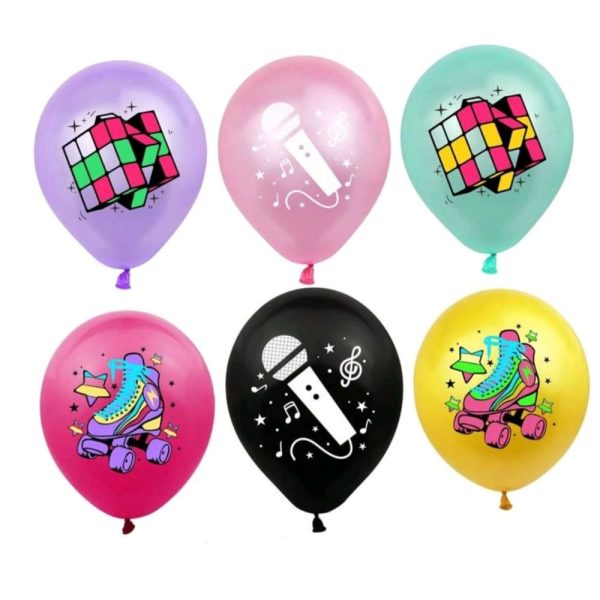 Retro Disco Themed Latex Balloons