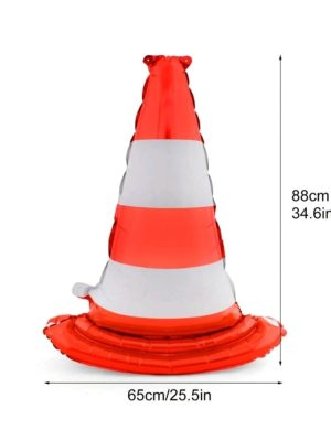 Road Marking Cones Foil Balloons Racing Party Decorations Construction Party Decorations