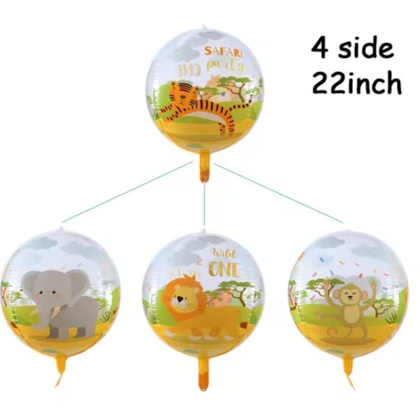 Safari Wild One Orb Balloon Safari Wild One Party Decorations