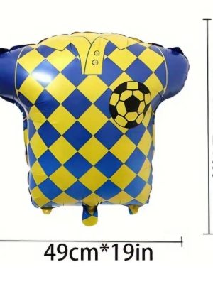 Soccer Themed Foil Balloon Blue Soccer Jersey Foil Balloon