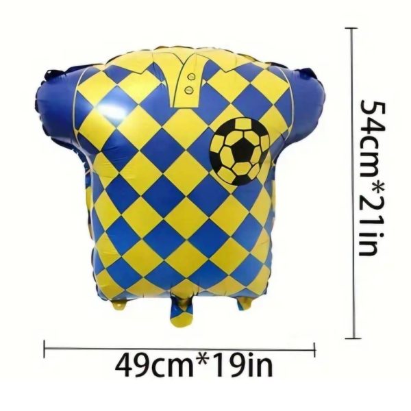 Soccer Themed Foil Balloon Blue Soccer Jersey Foil Balloon