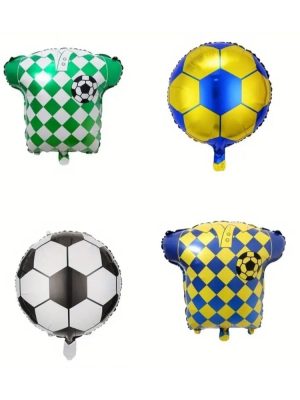 Soccer Themed Foil Balloon Set 4 Piece Soccer Party Decorations