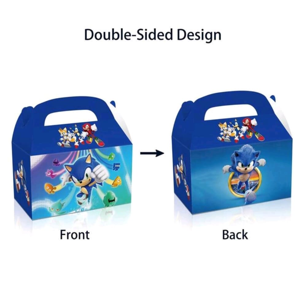 Sonic Party Favor Boxes-12 Piece 3 Sonic Party Favor Boxes Blue