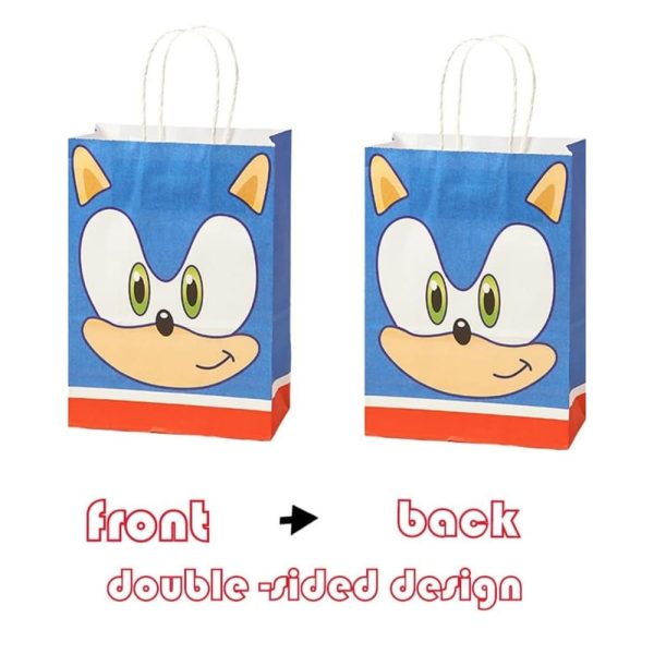 Sonic The Hedgehog Double Sided Design Party Favor Bags