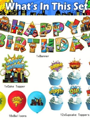Super Hero Party Decoration Set