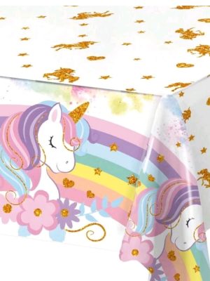 Unicorn Party Tableware Plastic Tablecloth