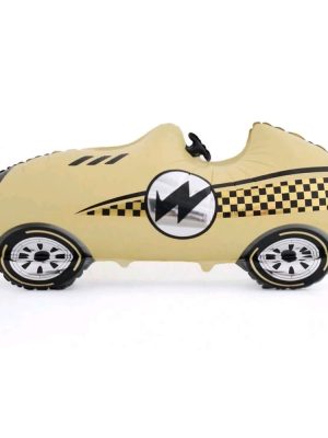 Yellow Vintage Race Car Foil Balloon