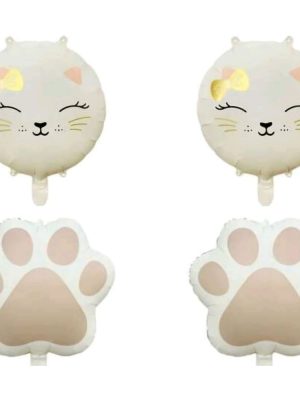 Cat Foil Balloons 4 Piece