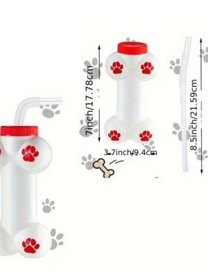Dog Bone Party Cups With Straws