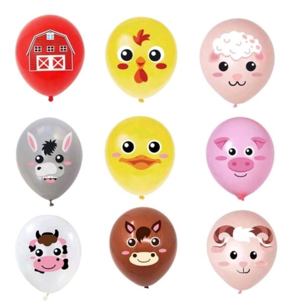 Farm Animal Latex Balloons