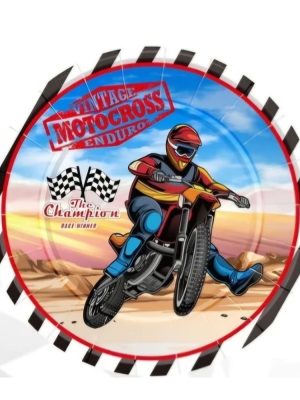 Motocross Paper Plates Small