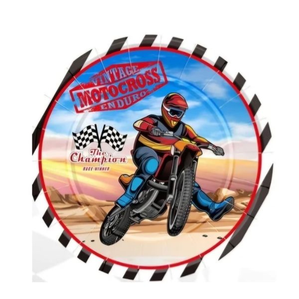 Motocross Paper Plates Small