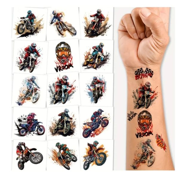 Motocross Temporary Tattoos