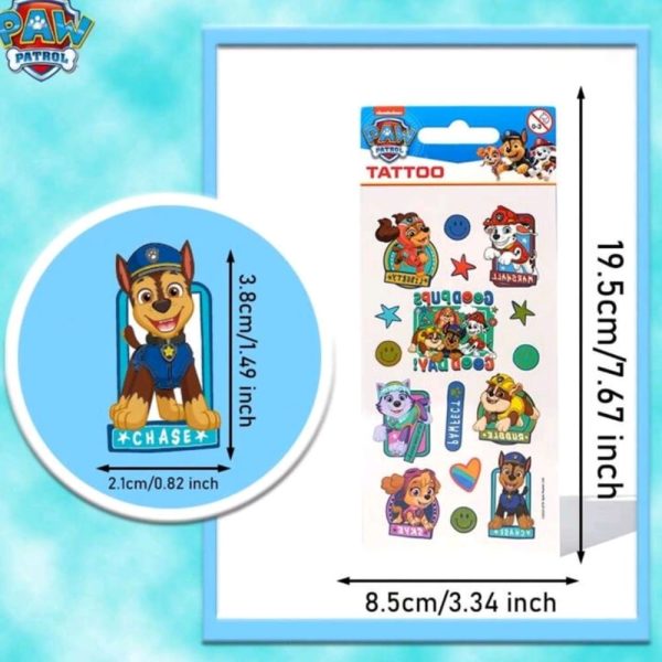 Paw Patrol Party Favors 2 Sheets