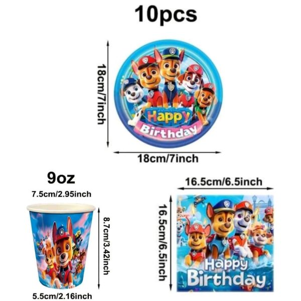 Paw Patrol Themed Party Tableware