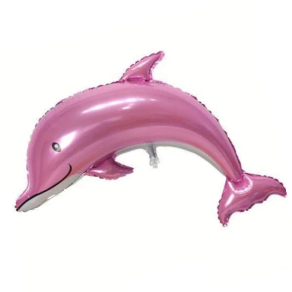 Pink Dolphin Shaped Foil Balloon