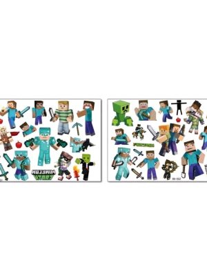 Pixel Party Favors Temporary Tattoos 2 Sheets