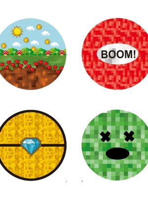 Pixel Party Plates Minecraf or Pixel Party Suplies