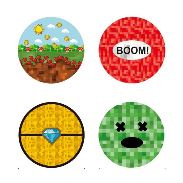 Pixel Party Plates Minecraf or Pixel Party Suplies