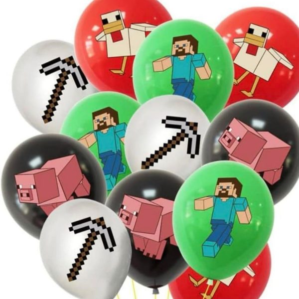 Pixel Themed Latex Balloons
