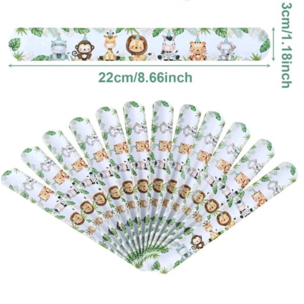 Safari Party Favors Slapbands 12 Piece