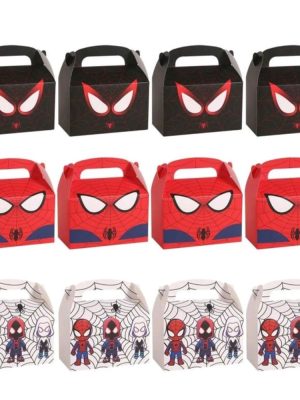 Spiderman Themed Party Favor Boxes 12 Piece