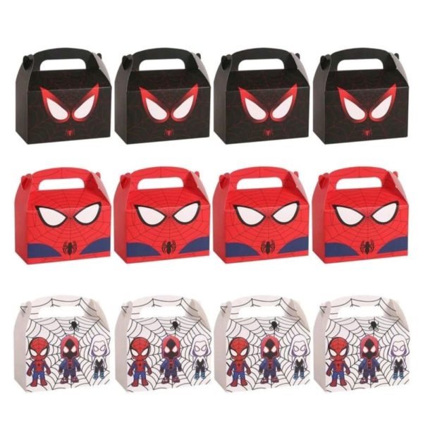 Spiderman Themed Party Favor Boxes 12 Piece