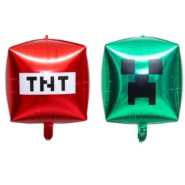 4D CUBE 4 SIDED PRINT PIXEL VIDEO GAME THEMED PARTY SUPPLIES