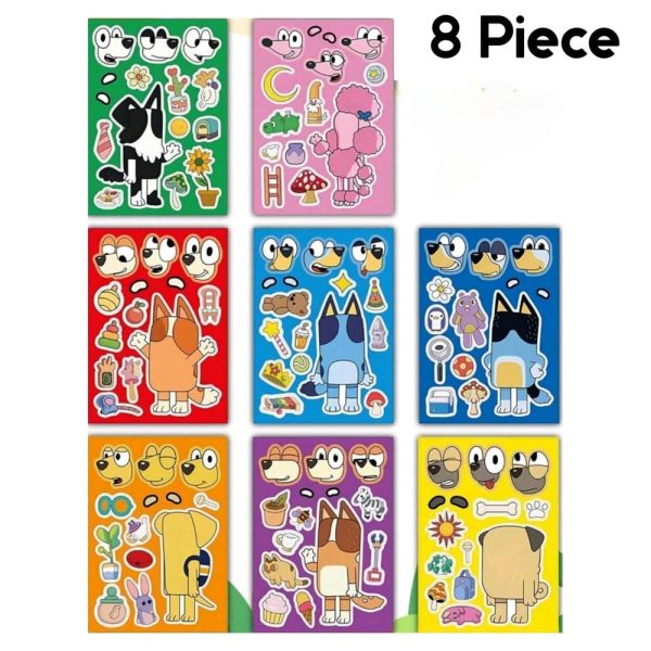 Bluey Party Favors Activity Stickers 8 Sheets
