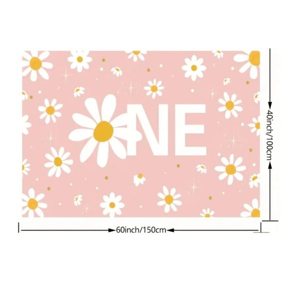 Boho Daisy First Birthday Backdrop