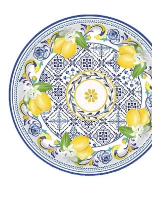 Capri Lemon Themed Paper Plates 6 Piece