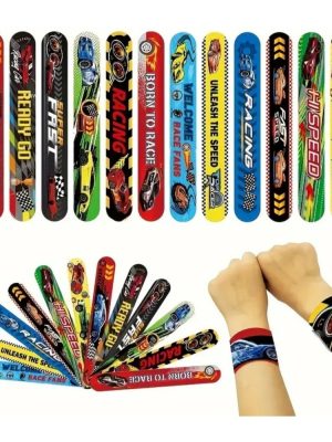Racing Car Party Favors Slapbands 12 Piece Design Two