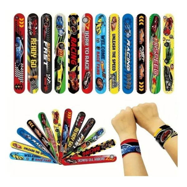 Racing Car Party Favors Slapbands 12 Piece Design Two