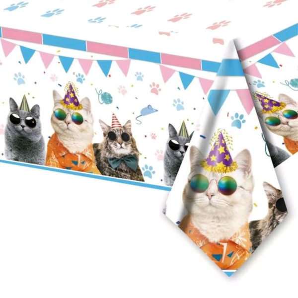 Cat Tablecloth Party deocr for cat themed party