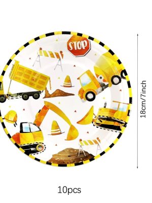 Construction Paper Plates Small 10 Piece