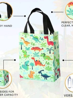 Dinosaur Favor Bags Tote Bags