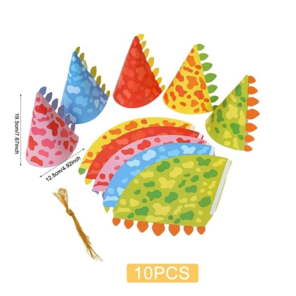 Dinosaur Paper Party Hats Party Accesories for Dinosaur themed Parties