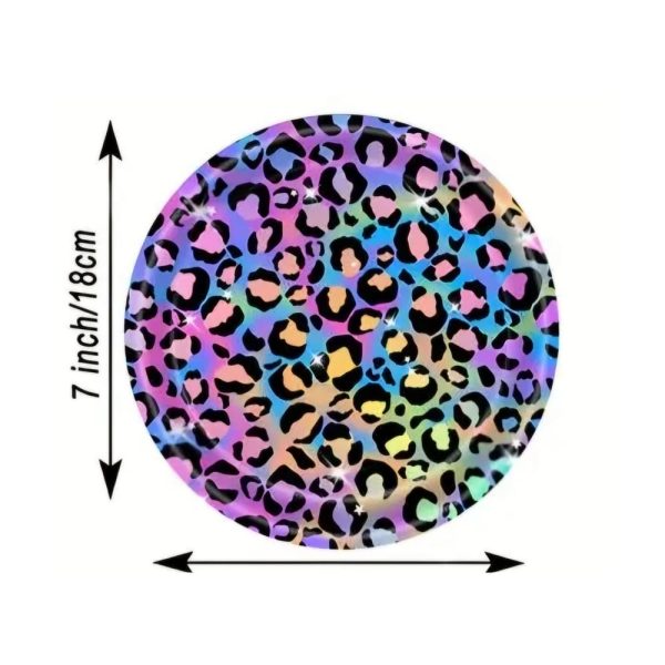 Leopard Neon Paper Plates small