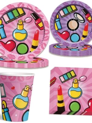 Make Up Party Disposable Tableware Set