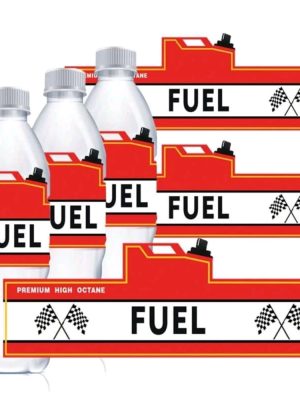 Race Car Fuel Waterbottle Labels