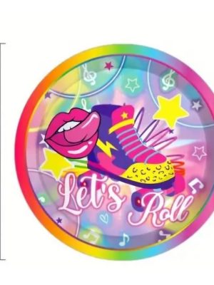 Roller Skating Party Plates Large
