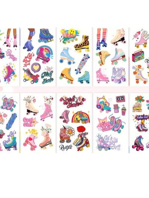 Rollerskate Party Favors Temporary Tattoos 10 Sheets